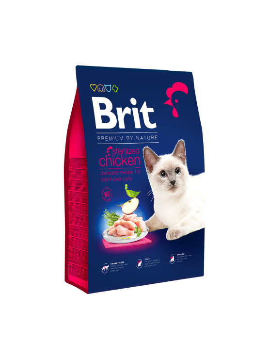 Brit Premium By Nature Sterilized Adult Dry Cat Food-Chicken (1.5kg)