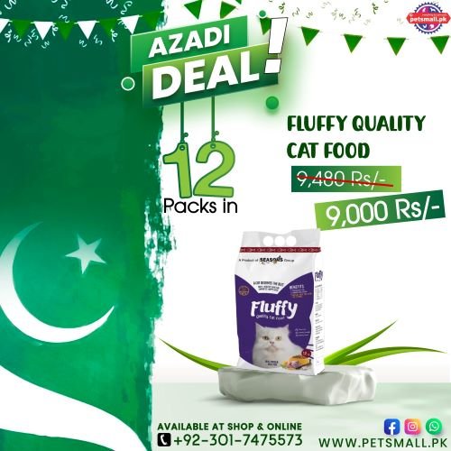 Fluffy Dry Cat Food For All Cats (10 Packs Deal)