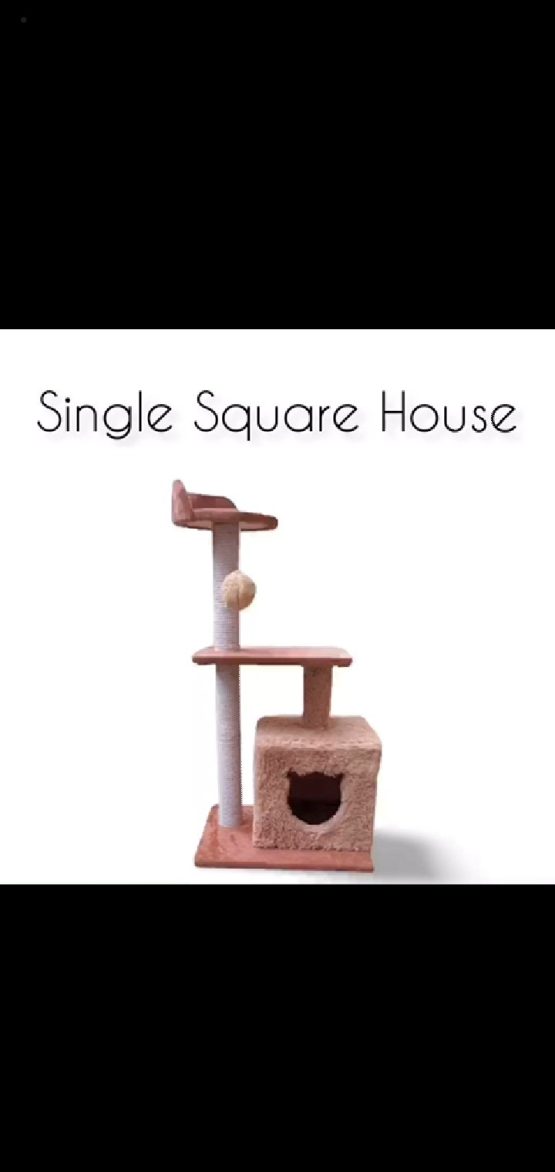 Single Square House Scratch Post